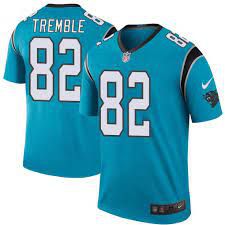 Men Carolina Panthers 82 Tommy Tremble Nike Blue Game NFL Jersey